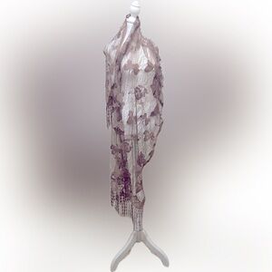 Lace Scarf with Butterfly Design